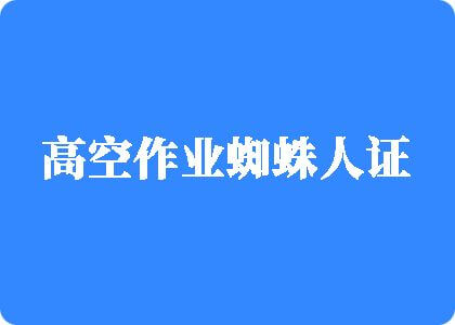 妞吊逼高空作业蜘蛛人证